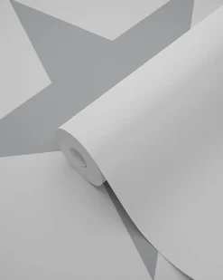 Origin Wallcoverings papier peint étoiles blanc et gris - 53 cm x 10.05 m - 347672