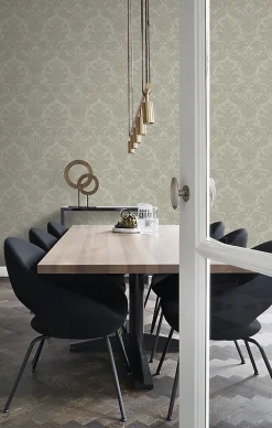 Origin Wallcoverings papier peint ornement marron clair - 53 cm x 10.05 m - 347034