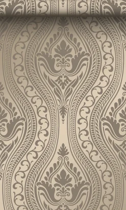 Origin Wallcoverings papier peint ornement bronze brillant - 53 cm x 10.05 m - 346630