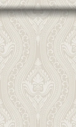 Origin Wallcoverings papier peint ornement argent - 53 cm x 10.05 m - 346628