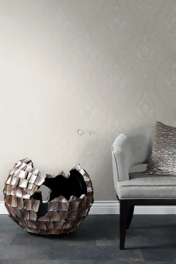 Origin Wallcoverings papier peint ornement argent - 53 cm x 10.05 m - 346628