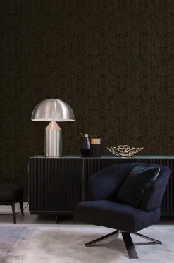 Origin Wallcoverings papier peint ornement noir - 53 cm x 10.05 m - 345417