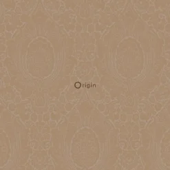 Origin Wallcoverings papier peint ornement taupe et bronze brillant - 53 cm x 10.05 m - 345429