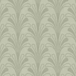 Origin Wallcoverings papier peint art déco vert grisé - 50 x 900 cm - 347970
