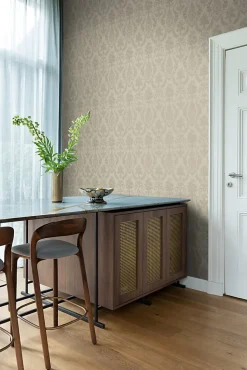 Origin Wallcoverings papier peint ornement taupe - 53 cm x 10.05 m - 326136