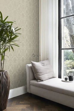 Origin Wallcoverings papier peint ornement taupe - 53 cm x 10.05 m - 326136