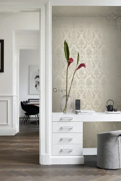 Origin Wallcoverings papier peint ornement taupe - 53 cm x 10.05 m - 326136