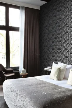 Origin Wallcoverings papier peint ornement noir - 53 cm x 10.05 m - 346218