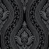 Origin Wallcoverings papier peint à dessin baroque en velours noir - 53 cm x 10.05 m - 346602