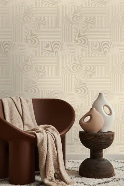 Origin Wallcoverings papier peint graphique 3D sable beige - 53 cm x 10.05 m - 348015