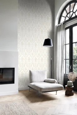 Origin Wallcoverings papier peint ornement blanc - 53 cm x 10.05 m - 326134