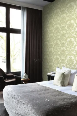 Origin Wallcoverings papier peint ornement vert clair - 53 cm x 10.05 m - 346525