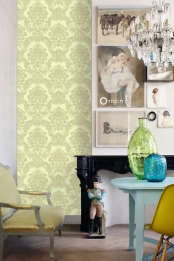 Origin Wallcoverings papier peint ornement vert clair - 53 cm x 10.05 m - 346525