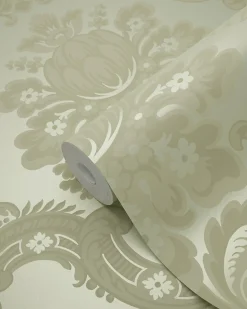 Origin Wallcoverings papier peint ornement vert clair - 53 cm x 10.05 m - 346525