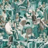 Origin Wallcoverings papier peint motif figurativ vert émeraude - 53 cm x 10.05 m - 347422