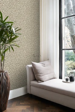 Origin Wallcoverings papier peint peau de léopard beige - 53 cm x 10.05 m - 347427