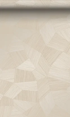 Origin Wallcoverings papier peint graphique 3D blanc cassé - 53 cm x 10.05 m - 347986