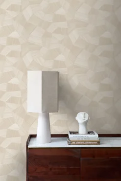 Origin Wallcoverings papier peint graphique 3D blanc cassé - 53 cm x 10.05 m - 347986