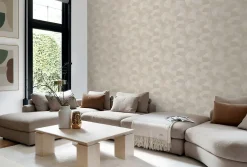 Origin Wallcoverings papier peint graphique 3D blanc cassé - 53 cm x 10.05 m - 347986