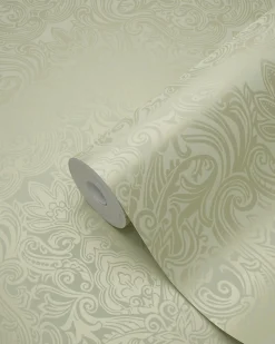 Origin Wallcoverings papier peint ornement vert - 53 cm x 10.05 m - 346531