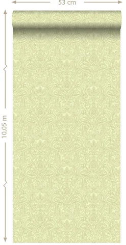 Origin Wallcoverings papier peint ornement vert - 53 cm x 10.05 m - 346531