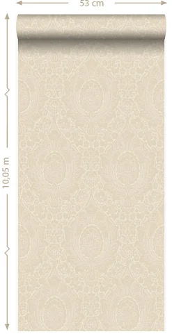 Origin Wallcoverings papier peint ornement sable beige - 53 cm x 10.05 m - 345426