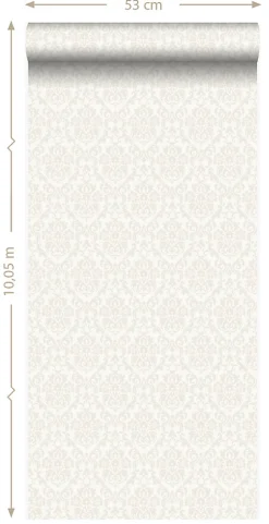 Origin Wallcoverings papier peint ornement blanc - 53 cm x 10.05 m - 346201