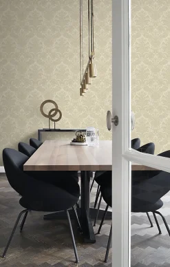 Origin Wallcoverings papier peint ornement beige chaud - 53 cm x 10.05 m - 347042