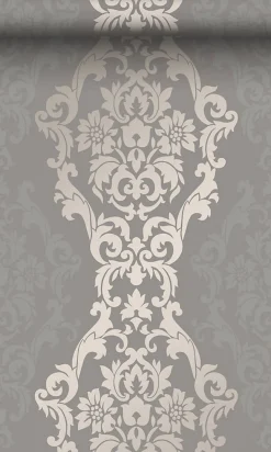 Origin Wallcoverings papier peint ornement taupe et bronze brillant - 53 cm x 10.05 m - 346212