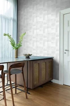Origin Wallcoverings papier peint peau d'animal avec texture de fourrure gris chaud clair - 53 cm x 10.05 m - 347485