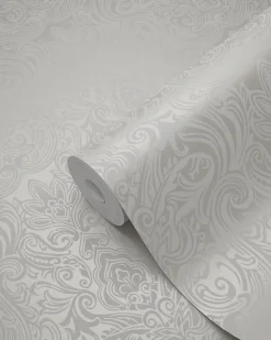 Origin Wallcoverings papier peint ornement gris clair - 53 cm x 10.05 m - 346530