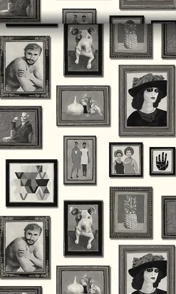 Origin Wallcoverings papier peint motif pictural noir et blanc - 53 cm x 10.05 m - 347462