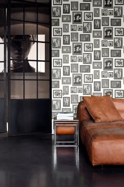 Origin Wallcoverings papier peint motif pictural noir et blanc - 53 cm x 10.05 m - 347462