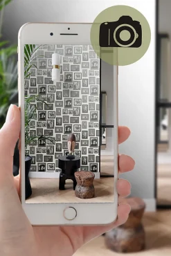 Origin Wallcoverings papier peint motif pictural noir et blanc - 53 cm x 10.05 m - 347462