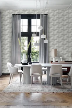 Origin Wallcoverings papier peint graphique 3D gris - 53 cm x 10.05 m - 347947