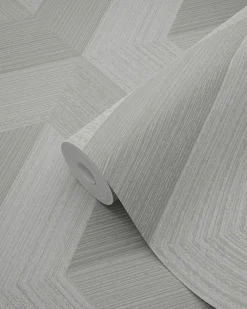 Origin Wallcoverings papier peint graphique 3D gris - 53 cm x 10.05 m - 347947