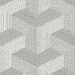 Origin Wallcoverings papier peint graphique 3D gris - 53 cm x 10.05 m - 347947