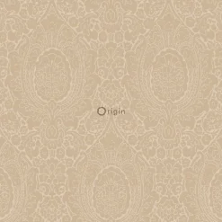 Origin Wallcoverings papier peint ornement beige champagne - 53 cm x 10.05 m - 345427