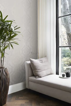 Origin Wallcoverings papier peint ornement taupe - 53 cm x 10.05 m - 346211