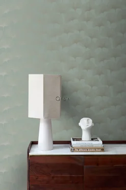 Origin Wallcoverings papier peint feuilles de ginkgo vert cendré - 53 cm x 10.05 m - 347733