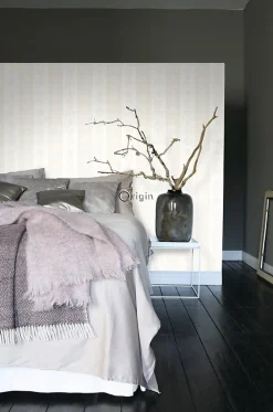 Origin Wallcoverings papier peint ornement argent et blanc - 53 cm x 10.05 m - 346829
