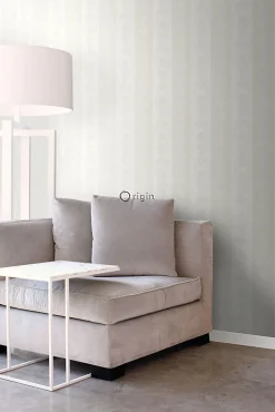 Origin Wallcoverings papier peint ornement argent et blanc - 53 cm x 10.05 m - 346829