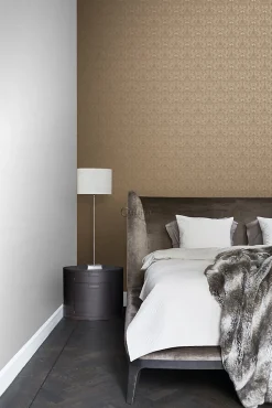 Origin Wallcoverings papier peint ornement bronze brillant - 53 cm x 10.05 m - 346533