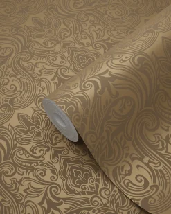 Origin Wallcoverings papier peint ornement bronze brillant - 53 cm x 10.05 m - 346533