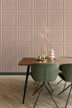 Origin Wallcoverings papier peint lambris vieux rose - 53 cm x 10.05 m - 347829