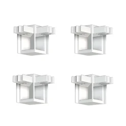 Pack 4 raccords d'angle pour Cimaise Mini-Click - Accessoire Cimaise Newly Blanc