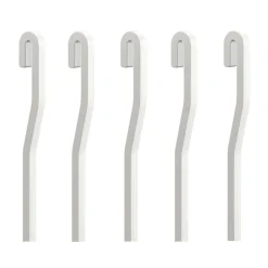 Pack 5 Tiges Blanches en aluminium coudées 4 mm - Accessoire Cimaise Tableau 150 cm