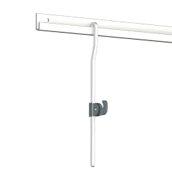 Pack 5 Tiges Blanches en aluminium coudées 4 mm - Accessoire Cimaise Tableau 150 cm