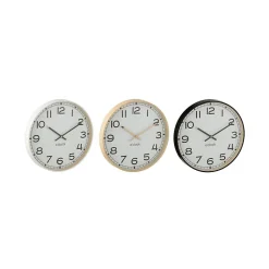 Pack de 3 horloges murale en plastique multicolore 30x30x4 cm