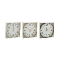Pack de 3 horloges murale en plastique multicolore 30x30x4 cm